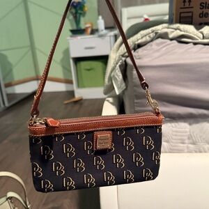 Dooney & Bourke Black and Brown Wristlet